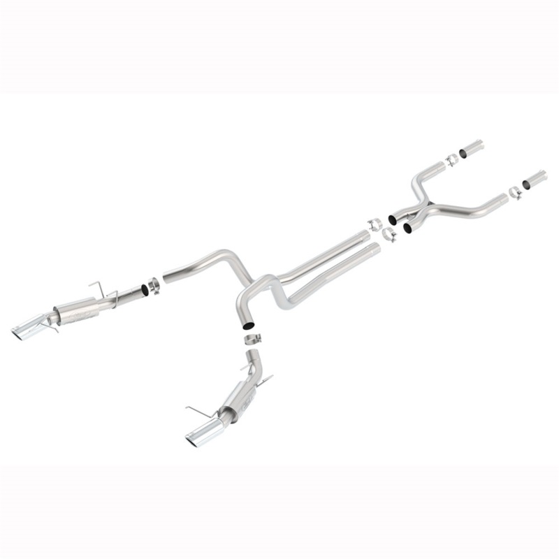 Ford Mustang Performance Exhaust - Dual Rear Exit - Ford Racing - Cat-Back, Stainless Steel, 3 in., Incl. X-Pipe/Connecting Pipes/Dual Mufflers/Dual 4.5 in. Polished Tips/Clamps - `11-`14 Ford Mustang Performance Exhaust - Dual Rear Exit - Ford Racing - Cat-Back, Stainless Steel, 3 in., Incl. X-Pipe/Connecting Pipes/Dual Mufflers/Dual 4.5 in. Polished Tips/Clamps - `11-`14